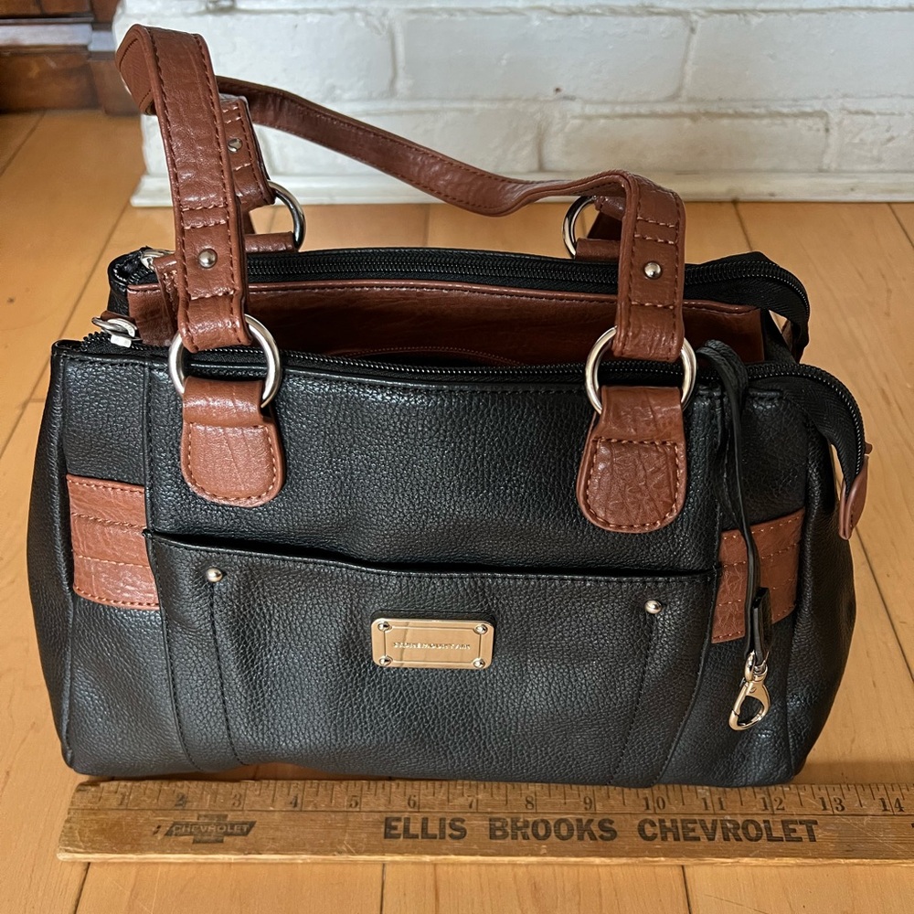 Black and Brown Leather Handbag